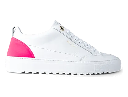 Mason Garments Tia Leather/Reflective/Perforated White/Fluo Pink Weiß (FW20-21A)