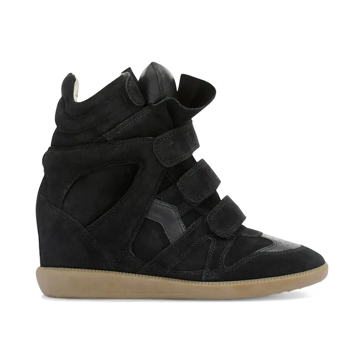 Isabel Marant Bekett Leather Wedge Sneakers Black (BK0010FA-A1E19S-01BK)