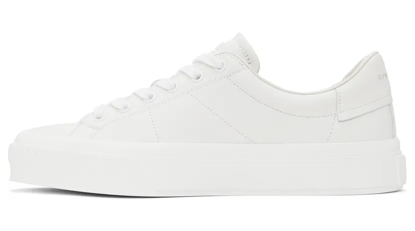 Givenchy White & Blue City Sport Print Sneakers (BH005VH17D) (3)