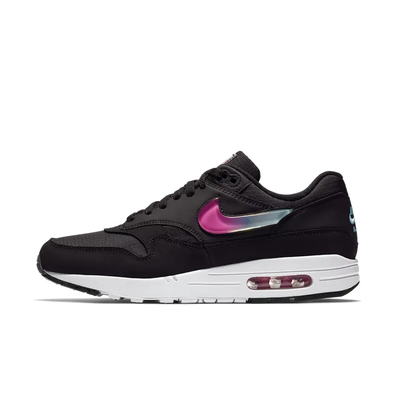 Nike Air Max 1 Jelly Jewel Black Black/Active Fuchsia-Blue Gaze (AO1021-003)