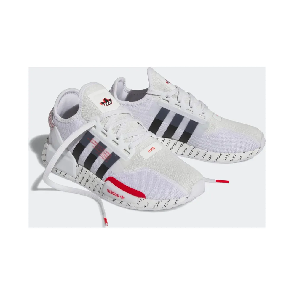 adidas NMD R1.V2 Cloud White Core Black Red (ID2853)