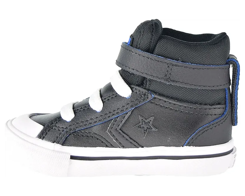 Converse Two-Tone Leather Pro Blaze Strap High Top Black/almost Black/hyper Royal (766051C)