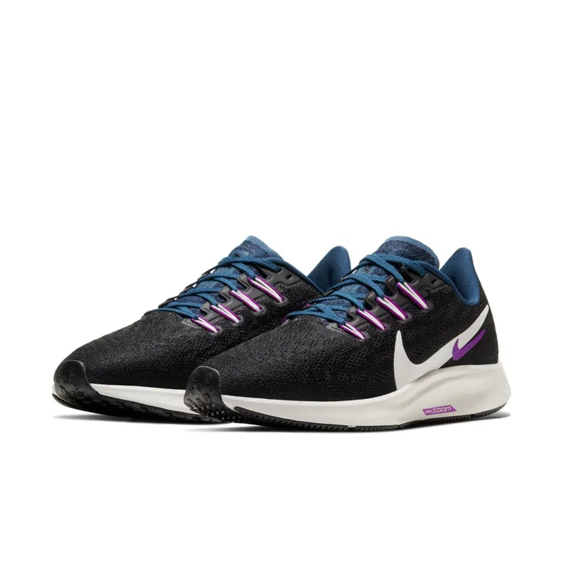 Nike Air Zoom Pegasus 36 Black Valerian Blue (W) Black/Valerian Blue/Vivid Purple (AQ2210-012)