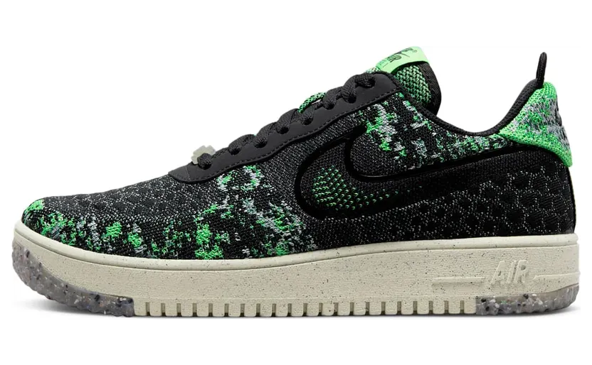 Nike Air Force 1 Low Crater Flyknit Black Volt (DM0590-002)