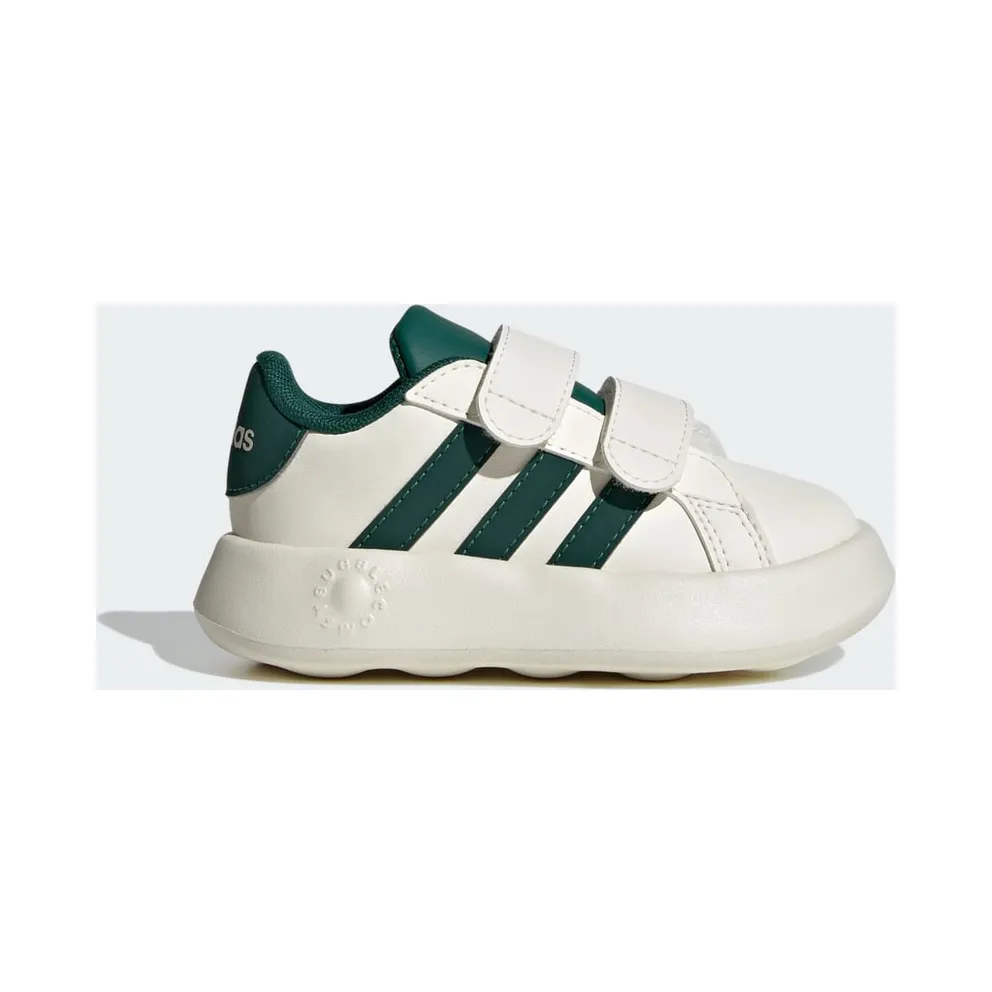 Adidas Grand Court 2.0 Kids Off White / Collegiate Green / Core Black (JQ7996)