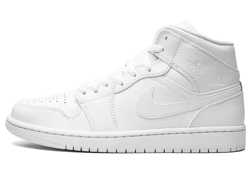 Air Jordan 1 Miden Wit – “White / White / White” (554724-136)