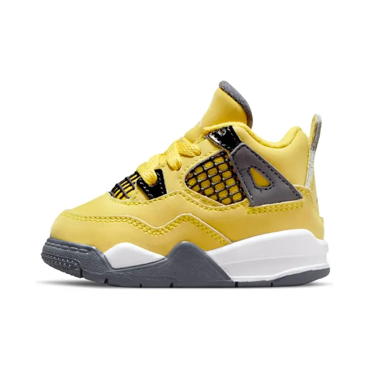 Air Jordan 4 Retro Lightning (TD) (2021) – “Tour Yellow / White-dark Blue Grey” (BQ7670-700)