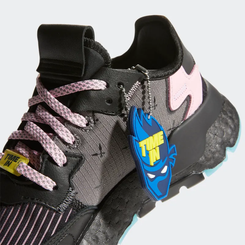 adidas Nite Jogger Ninja Core Black (GS) Core Black/Grey Five/Blue Glow (FY0176)