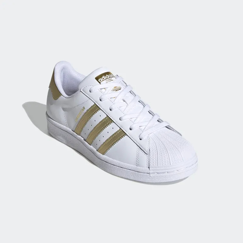 Adidas Superstar Cloud White / Gold Metallic / Cloud White (FX7483)