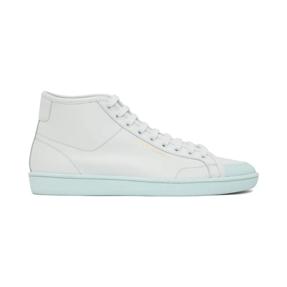Saint Laurent White & Pink Court Classic SL/39 Sneakers (652773AAAIG)