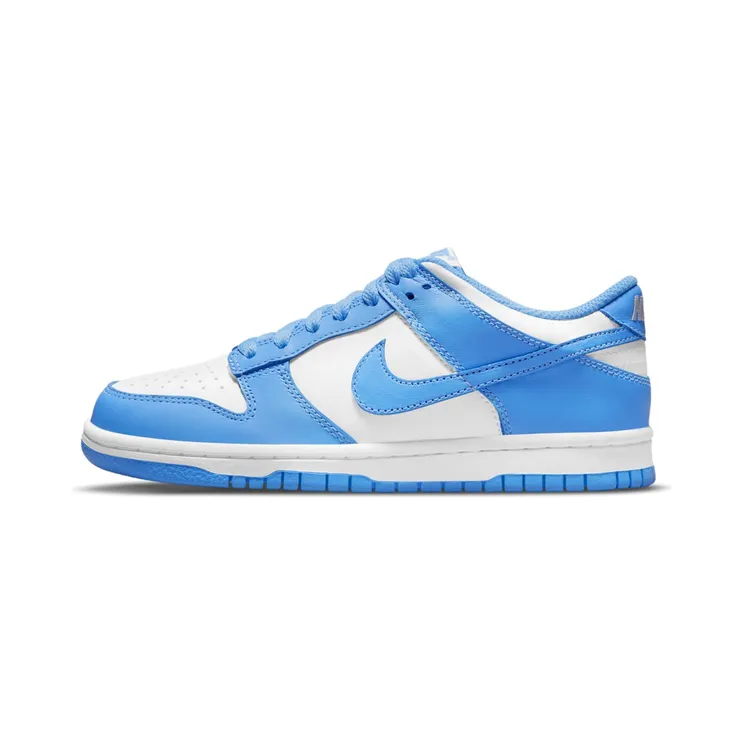 Nike Dunk Low GS UNC 2021 “White / University Blue” (CW1590-103)
