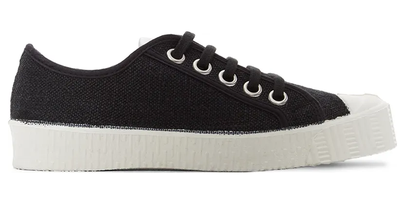 Spalwart Black Linen Special Low Sneakers (34031109999)