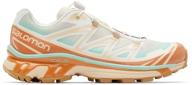 Salomon Beige & Orange XT-6 Skyline (L41629800)