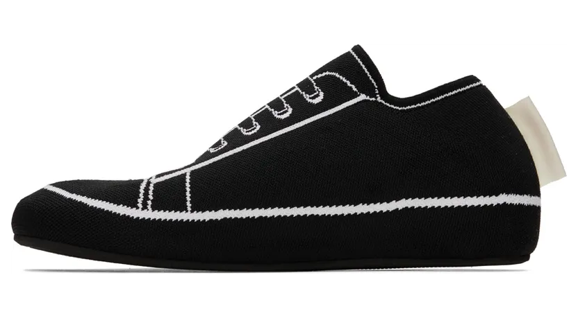 Marni Black Trompe L’Œil Jacquard Sneakers (SNZU010601 P4547) (3)