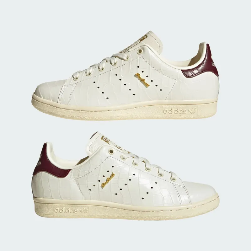 Adidas STAN SMITH 80s Off White / Off White / Maroon (LA1696)