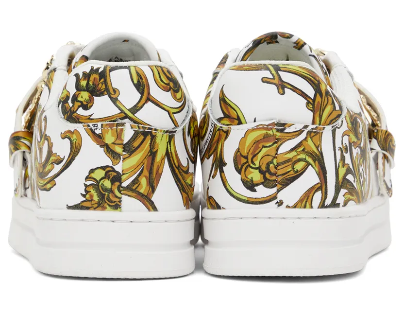 Versace Jeans Couture White Print Court Low-Top Sneakers (E72VA3SK9EZP092) (4)