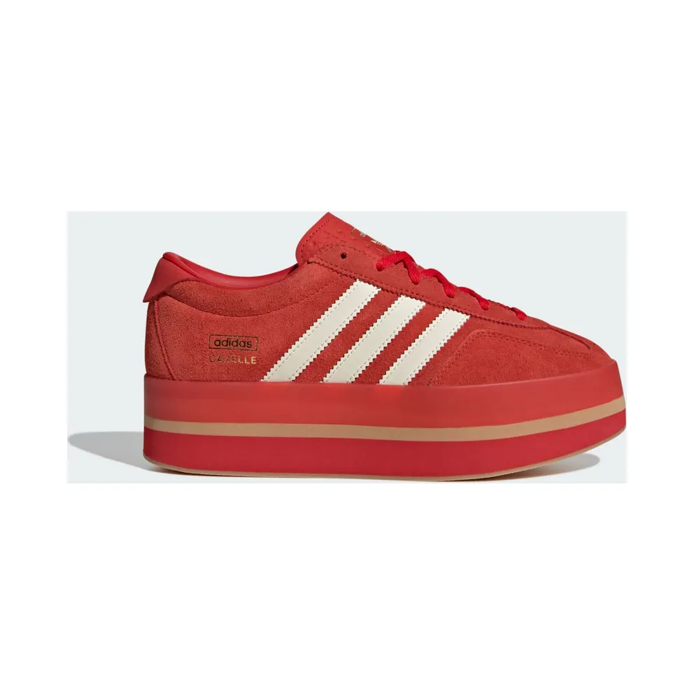 Adidas Gazelle Stack Red / Cream White / Gold Metallic (JS0238)