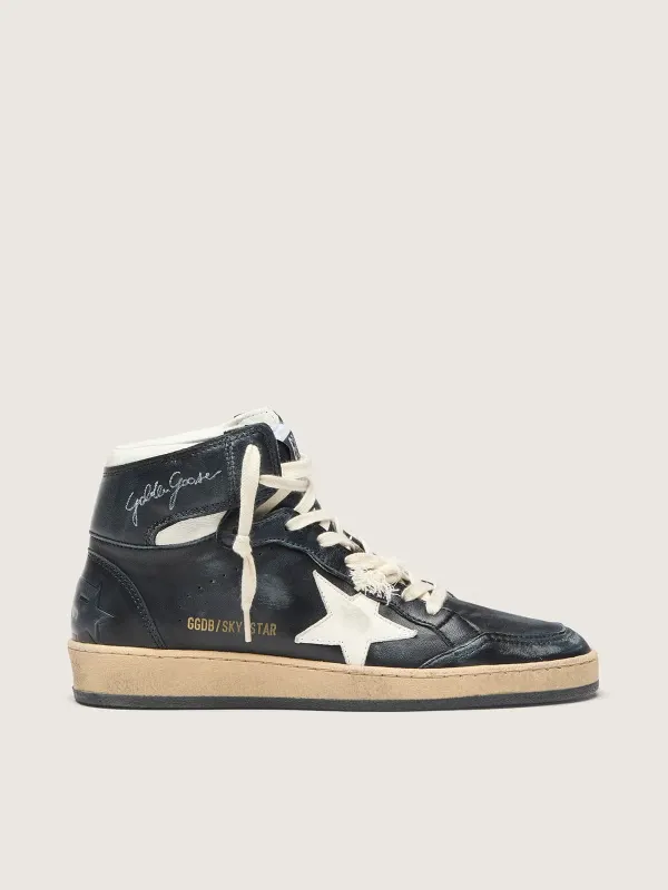 Golden Goose Sky-Star In Black Nappa With White Star (GWF00230.F002944.80203)