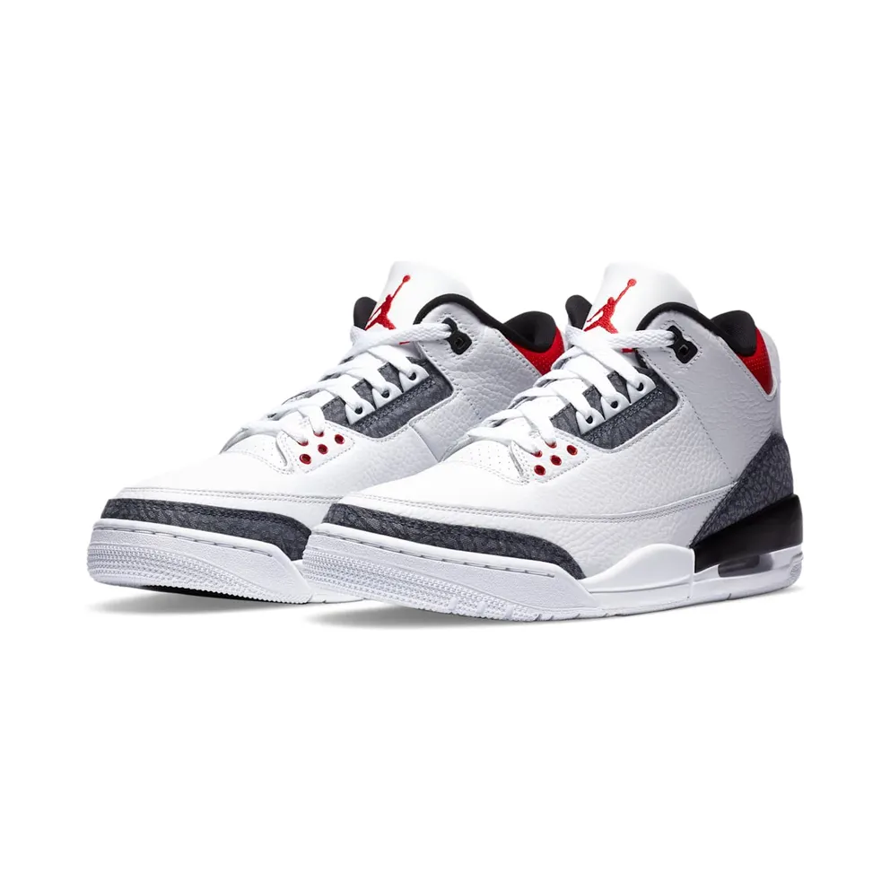 Jordan 3 Retro SE Fire Red Denim (2020) White/Black-Fire Red (CZ6431-100)