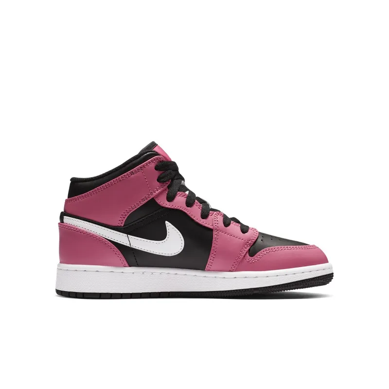 Jordan 1 Mid Pinksicle (GS) Black/White-Pinksicle (555112-002)