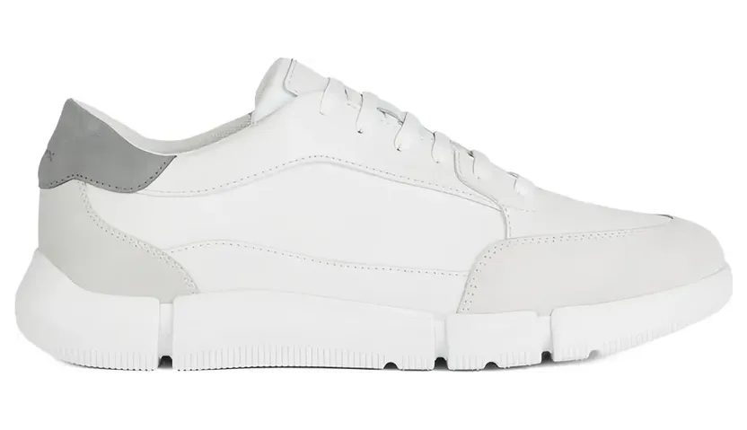 Geox U Adacter Sneakers mit Wildledereinsätzen – Weiß (U45FFB04311C1236)