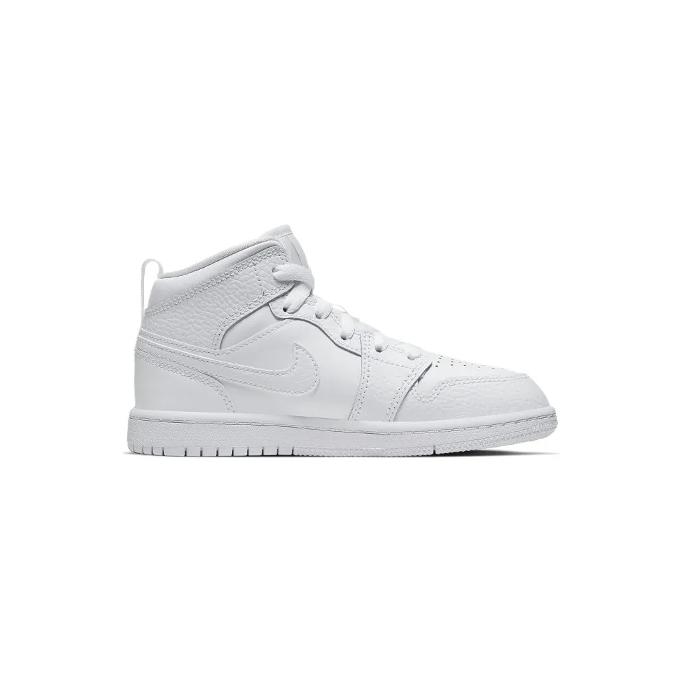 Jordan 1 Mid Younger Kids’ White (640734-130)