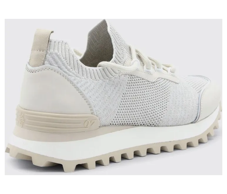 Eleventy Crochet Technical Fabric and Leather Sneakers Sand (M77SCNM03SCA0M0450202) (2)