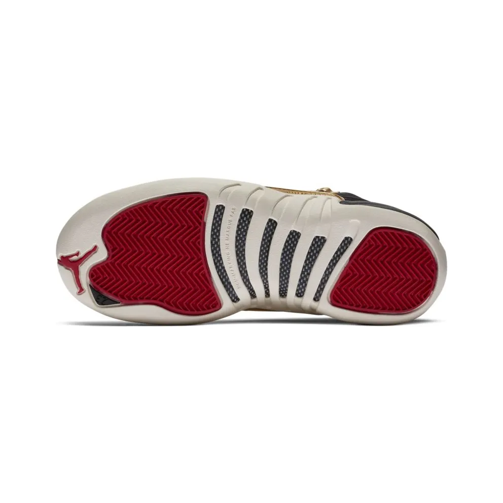 Jordan 12 Retro Chinese New Year 2019 (GS) Black/True Red-Sail-Metallic Gold (BQ6497-006)