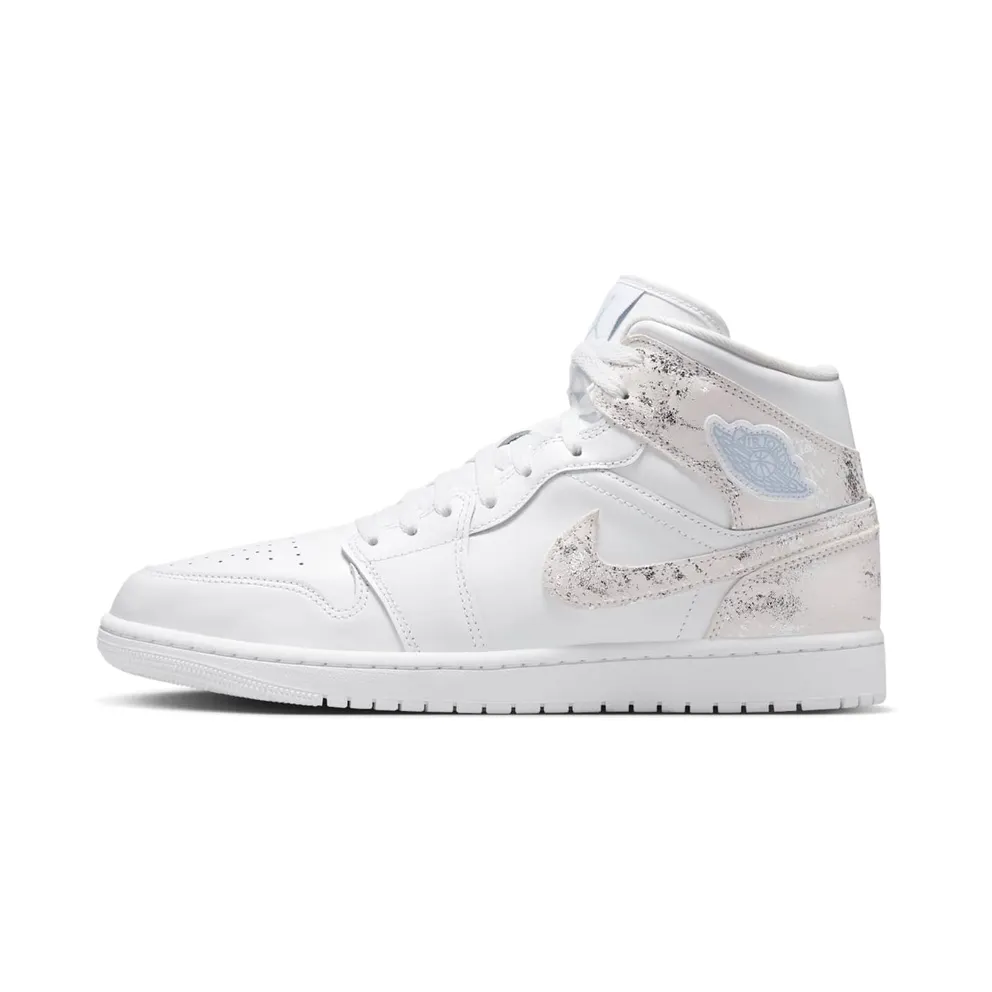 Jordan 1 Mid SE “Distressed White Field Silver” (IR2271-100)