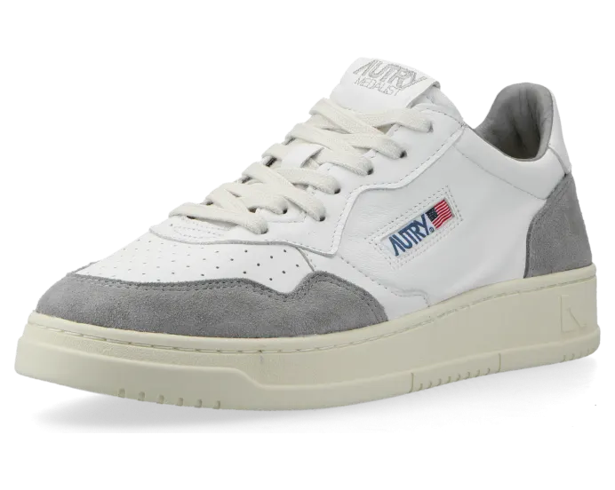 Autry Medalist Low (goat / suede white / grey) – AULMGS37 (2)