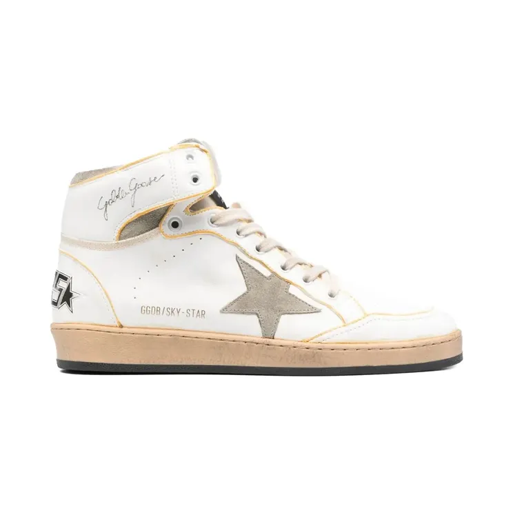 Golden Goose SKY STAR White / Brown sneakers – Beige (GMF00230F004089)