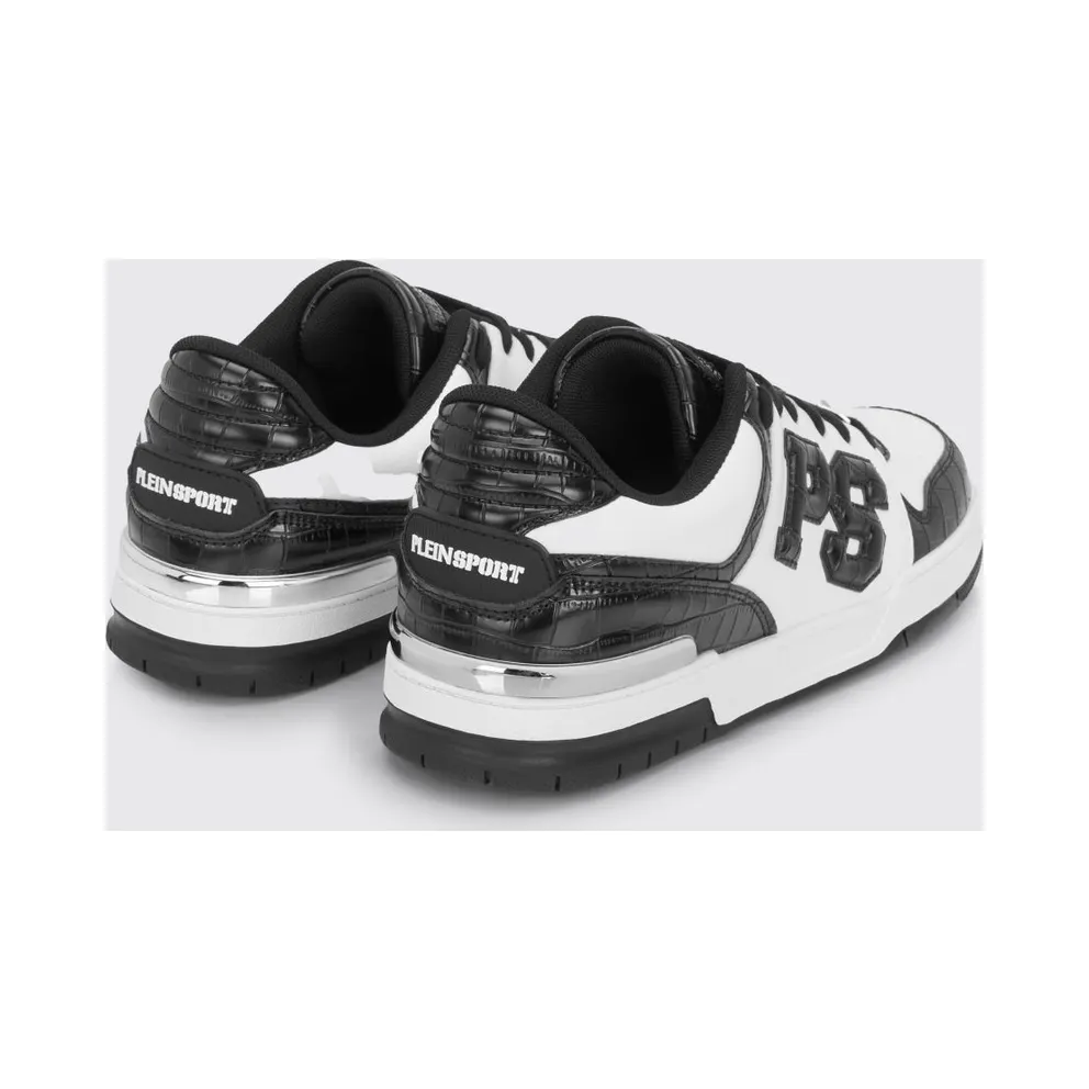Plein Sport Crocodile Print Leather White 3 (SAFSUSC0934SLE004N0102)