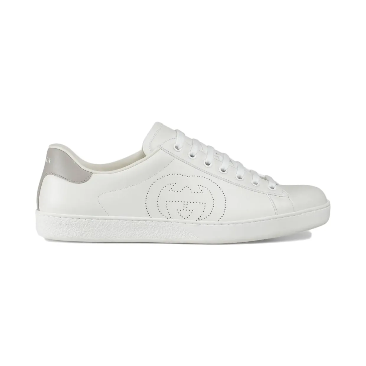 Gucci Ace Perforated Interlocking G White