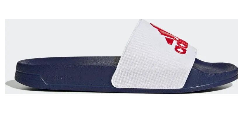 adidas Adilette Shower Slides Cloud White Better Scarlet Victory Blue (HQ6885)