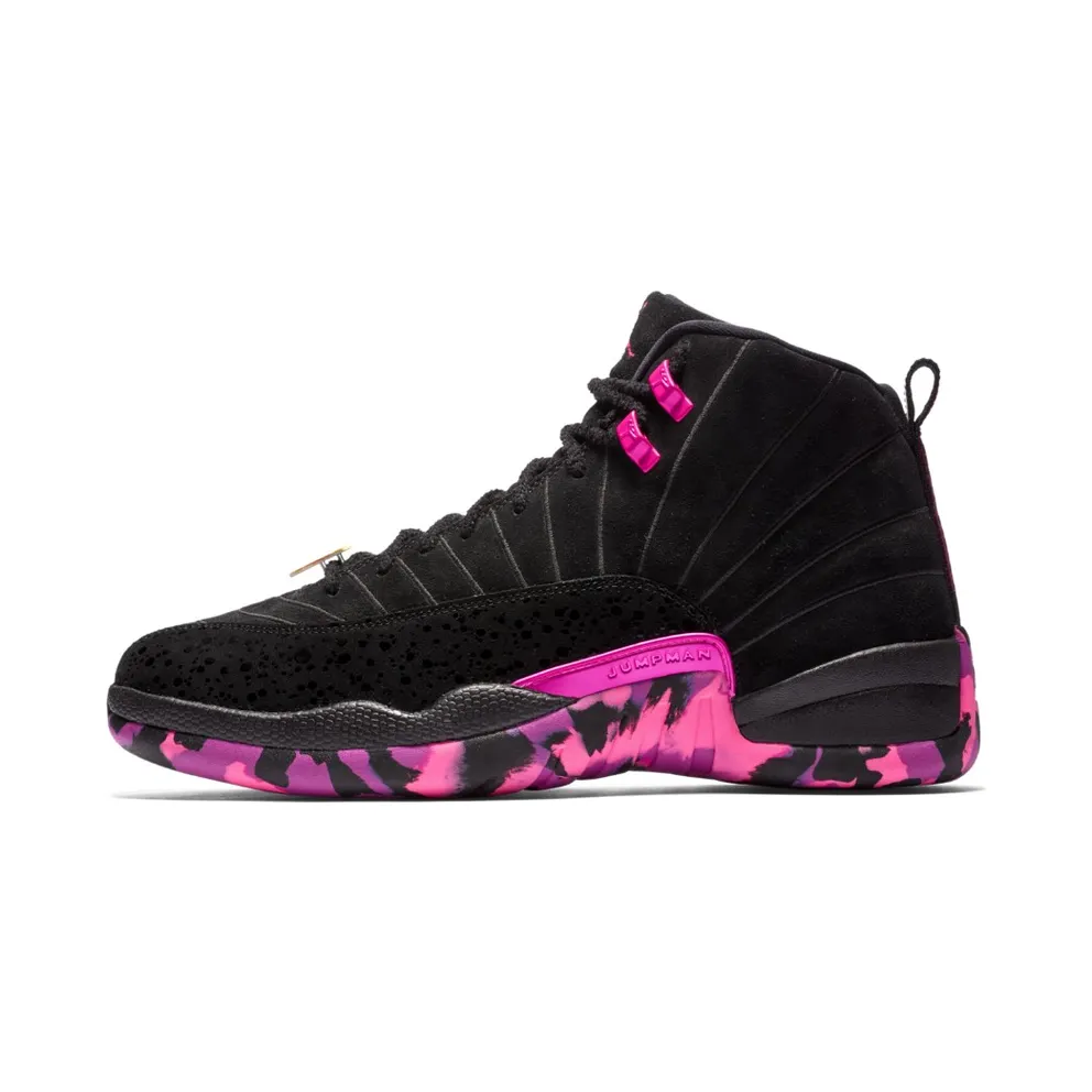 Jordan 12 Retro Doernbecher (2017) Black/Pink Blast-Hyper Violet (AH6987-023)