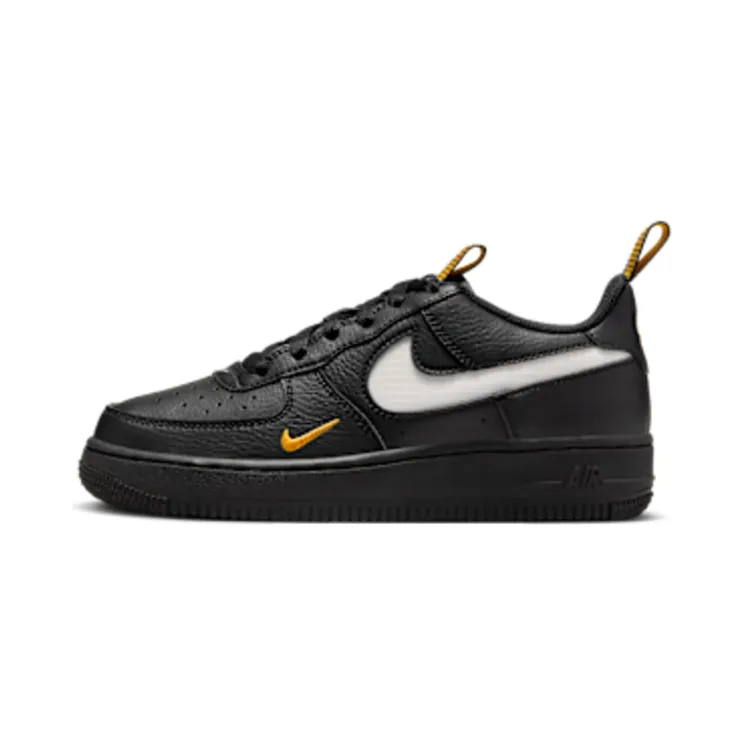 Nike Air Force 1 LV8 GS Mini Swoosh “Black / University Gold / White” (HF0095-001)
