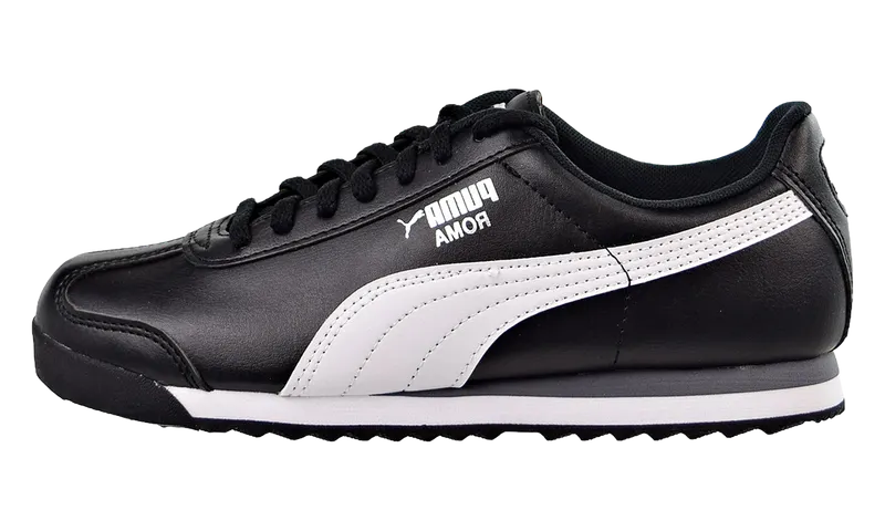 Puma Roma Basic GS “Black White Silver” (354259-01)