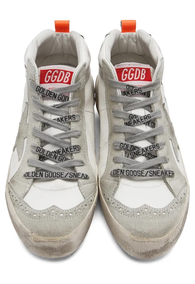 Golden Goose White & Grey Mid Star Classic Sneakers (GWF00122.F001089.10491) (5)