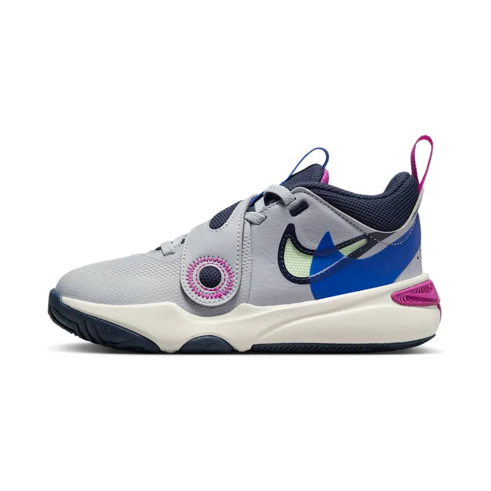 Nike Team Hustle D 11 SE Wolf Grey Obsidian Hyper Royal Vapor Green (FN5006-001)