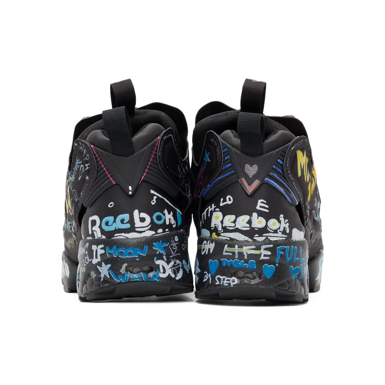 VETEMENTS Black Reebok Edition Instapump Fury Black Graff (UA52SN100B) (4)