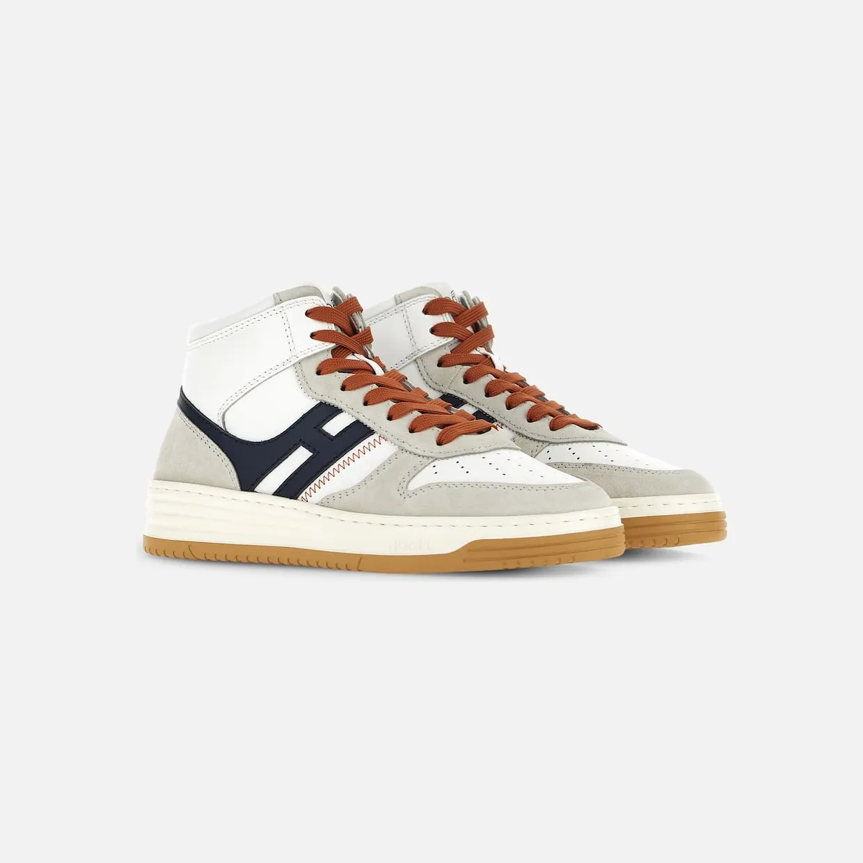 Sneakers Hogan H630 High Top White Grey Blue (HXM6300EU40ODZ736M)
