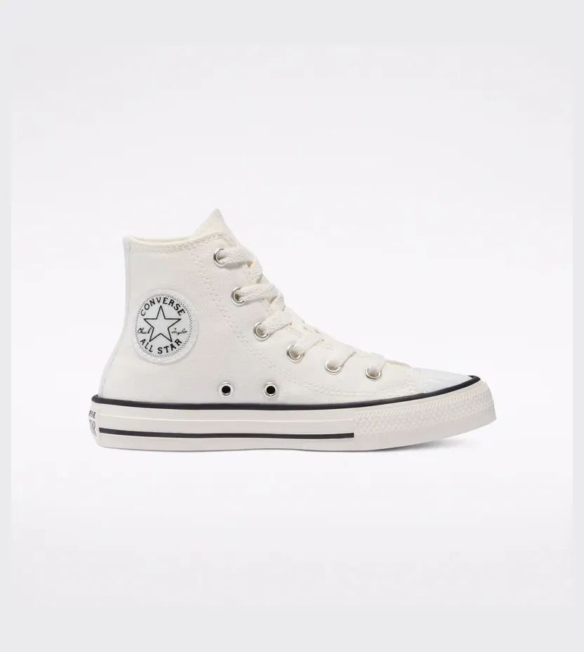 Converse UV Glitter Chuck Taylor All Star High Top Egret/black/egret (670697C)