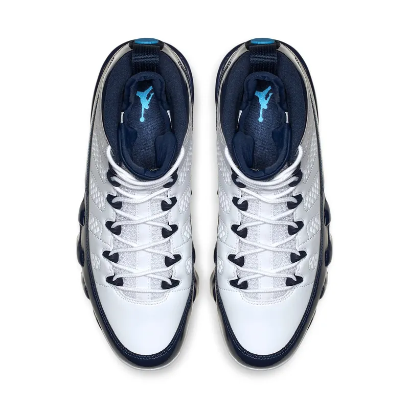 Jordan 9 Retro Pearl Blue White/University Blue-Midnight Navy (302370-145)