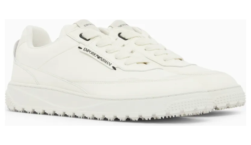 Armani Lace-Up Sneakers With A Textured Rubber Sole (EM006510-AF27353-U0003) (2)