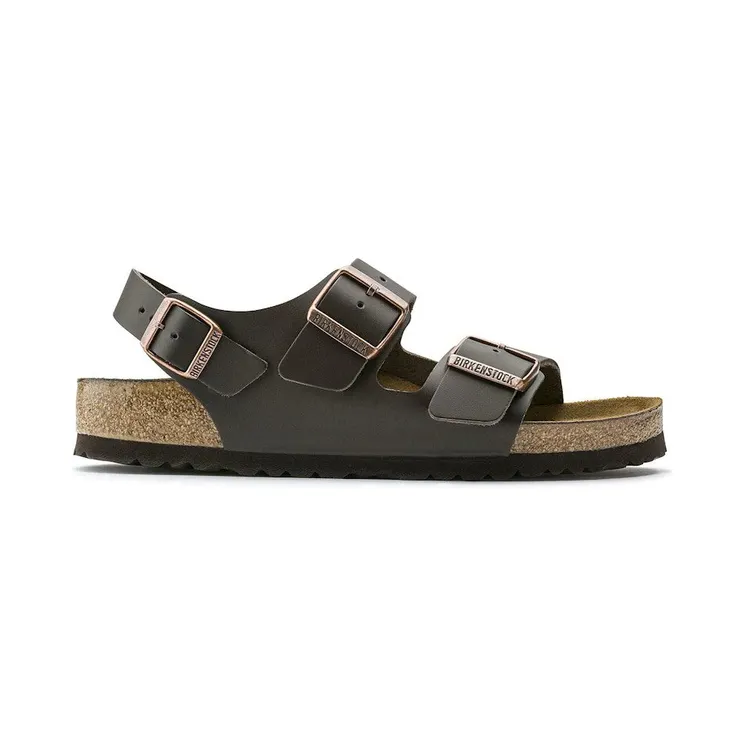 Birkenstock Milano Natural Leather Dark Brown (0034101)