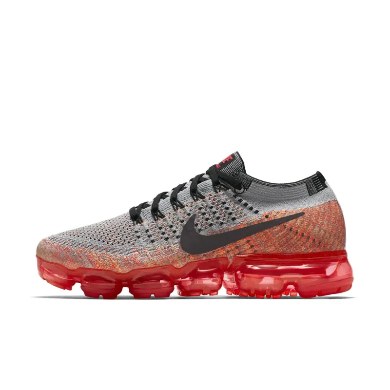 Nike Air VaporMax Wolf Grey Bright Crimson (W) Wolf Grey/Black-Light Crimson (849557-026)