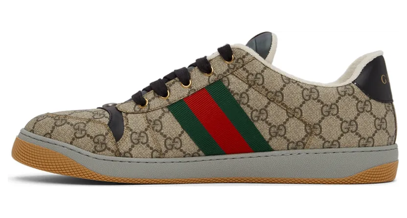 Gucci Beige & Black Screener GG Sneakers (674530 96GE0) (3)