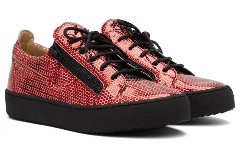 Giuseppe Zanotti Red Metallic Sneakers (RU20005-92900) (4)
