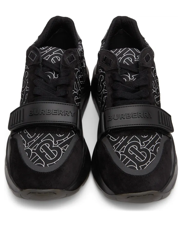Burberry Black Monogram Print Ramsey Sneakers (8049883) (5)