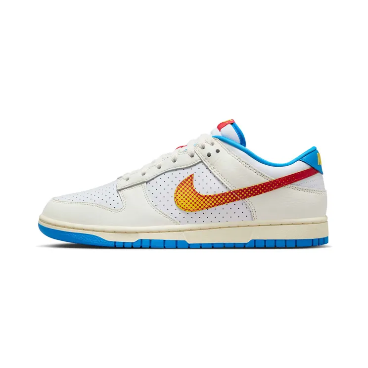 Nike Dunk Low Harlem Globetrotters “Sail / Tour Yellow / Photo Blue / University Red” (HQ3613-133)